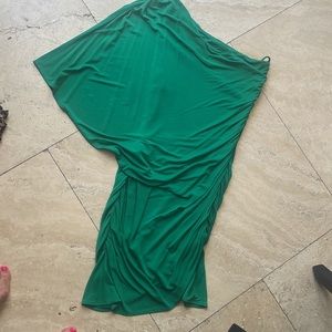 One shoulder- Kelly green Haute Hippie Cocktail dress. Size small